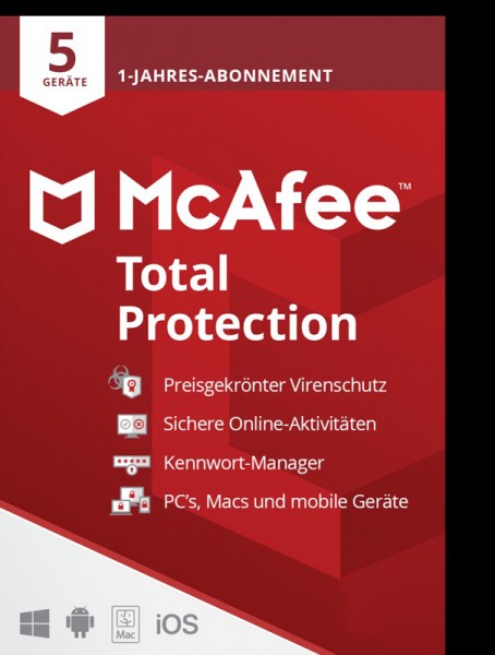 McAfee Total Protection 5-Gerät / 1-Jahr #BOX