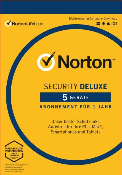 Norton Security Deluxe 3.0 *5-Geräte / 1-Jahr* ABO, ESD Lizenz Download KEY