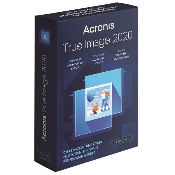 Acronis True Image 2020, 3 Geräte, Dauerlizenz, BOX