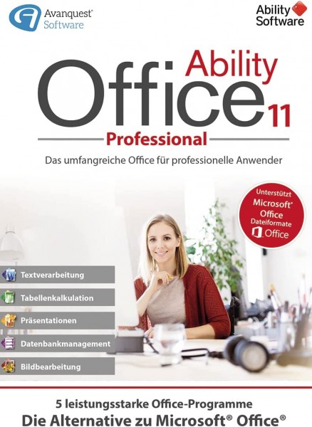 Ability Office 11 Professional, 1 Benutzer, 2 PC, Dauerlizenz, DOWNLOAD