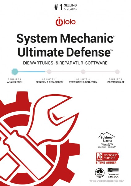 System Mechanic 2022 Ultimate Defense, 1 Jahr, Windows ESD Lizenz Download KEY