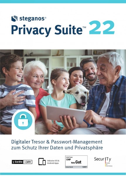 Steganos Privacy Suite 22, 5 Geräte, 1 Jahr, ESD Lizenz Download KEY