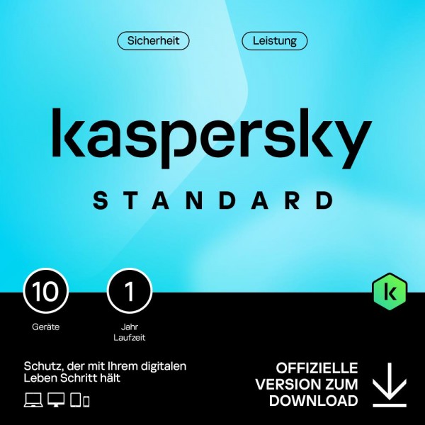 Kaspersky Standard (10 Geräte- 1 Jahr) ESD Lizenz Download KEY
