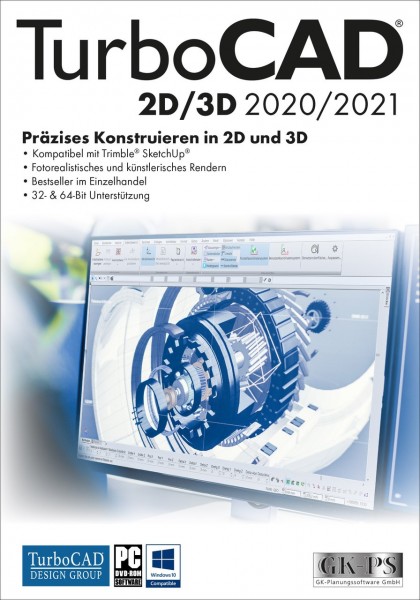 TurboCAD 2D/3D 2020/2021, ESD Lizenz Download KEY