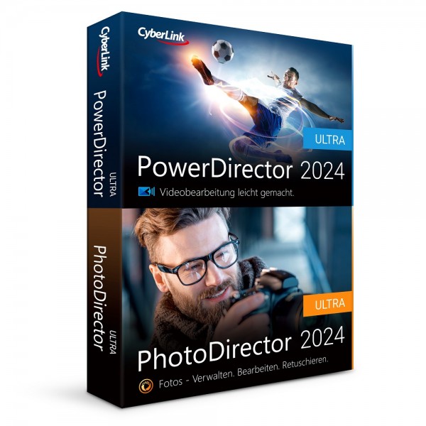 Cyberlink DUO -&gt; PowerDirector 2024 Ultra &amp; PhotoDirector 2024 Ultra *Dauerlizenz* #BOX