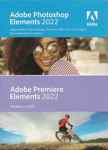 Adobe Photoshop Elements 2022 &amp; Premiere Elements 2022 *Dauerlizenz* DE #Box