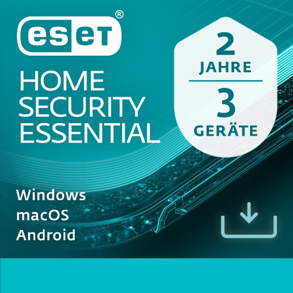 ESET HOME Security Essential 3-Geräte / 2-Jahre DEUTSCH, ESD Lizenz Download KEY