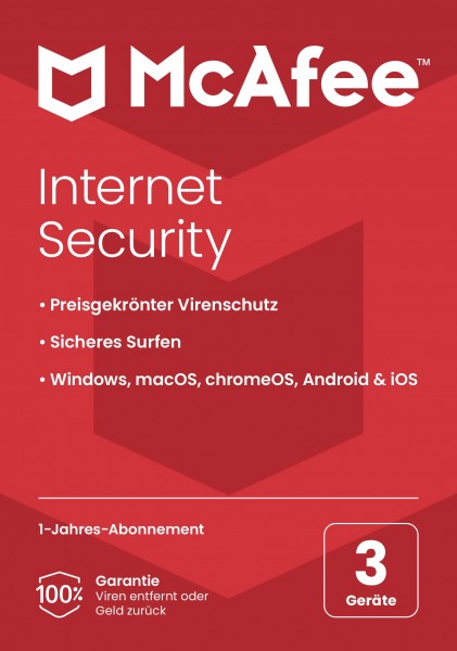 McAfee Internet Security 3-Geräte / 1-Jahr #BOX