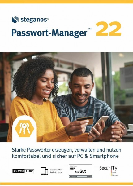 Steganos Passwort-Manager 22, 5-Geräte 1-Jahr, ESD Lizenz Download KEY