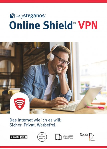 mySteganos Online Shield VPN, 5 Geräte, 1 Jahr, ESD Lizenz Download KEY