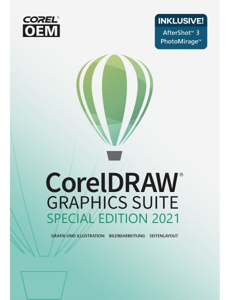 CorelDRAW Graphics Suite Special Edition 2021 (Win10/11-64bit) OEM +AfterShot3+PhotoMirage, ESD Lize