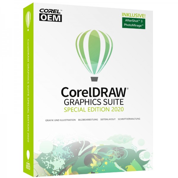 CorelDRAW Graphics Suite Special Edition 2020 (V.22) OEM +AfterShot3+PhotoMirage, Box