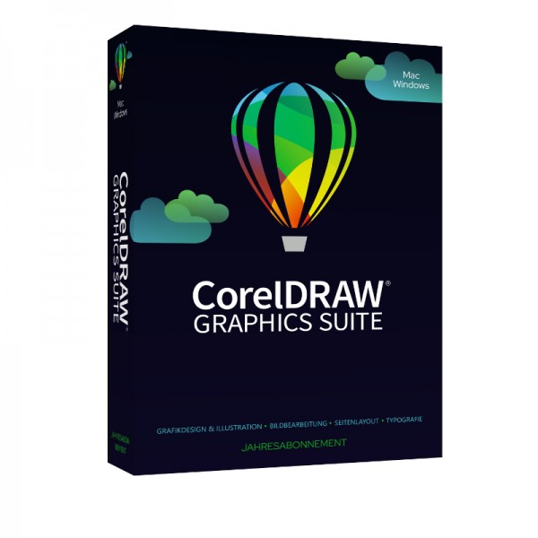 CorelDRAW Graphics Suite 365 (neuste Version) Windows/MAC *1-Jahr* Deutsch, BOX