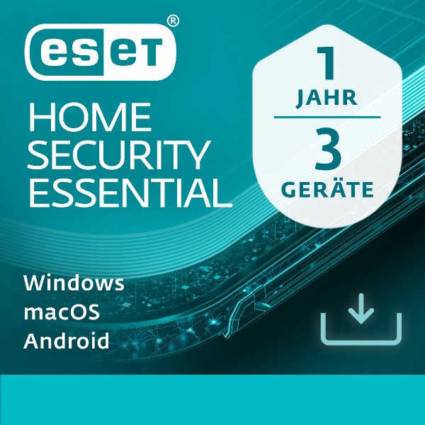 ESET HOME Security Essential 3-Geräte / 1-Jahr DEUTSCH, ESD Lizenz Download KEY