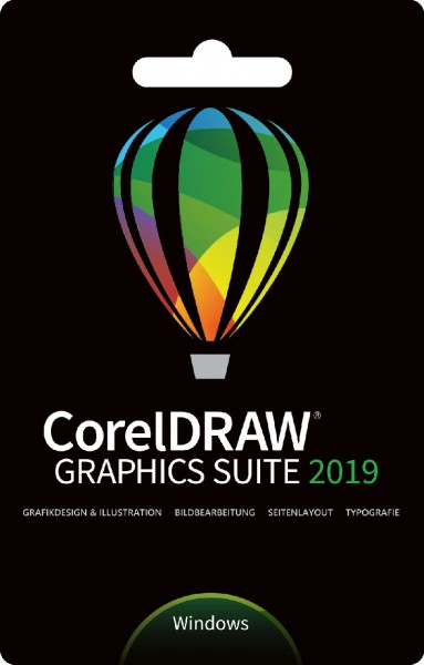 CorelDRAW Graphics Suite 2019 *Dauerlizenz* (für Win 11/10/8/7) Keycard